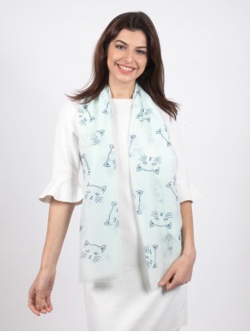 Cat Design Fashion Scarf